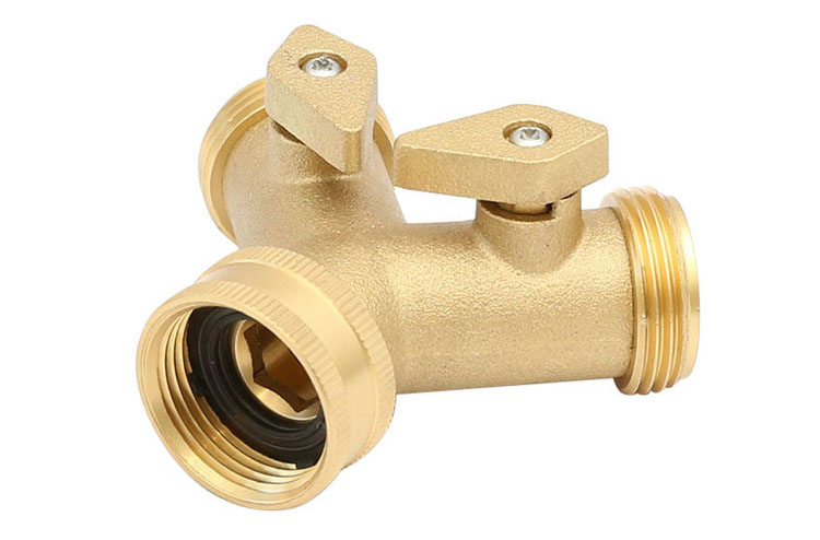 బ్రాస్ 2 Way Garden Hose Connector made in China